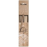 Tierra Verde Sada nerezových brček 3 typy s kartáčkem – Zboží Dáma