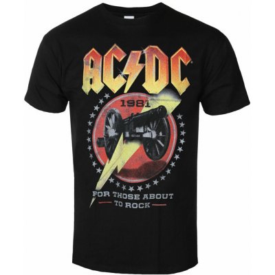 Rock Off tričko metal AC DC For Those About To Rock černá – Hledejceny.cz