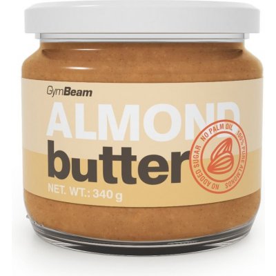 GymBeam Mandlové máslo jemné mandle 340 g – Zboží Dáma