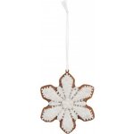Clayre & Eef Závěsná dekorace perníková vločka Frosted Ginger - 9*1*10 cm – Hledejceny.cz
