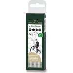 Faber-Castell 6600 Popisovač Ecco Pigment černé liché hroty sada 4 ks – Zboží Živě