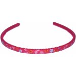 Čelenka do vlasů s květy tmavě růžová – Sleviste.cz