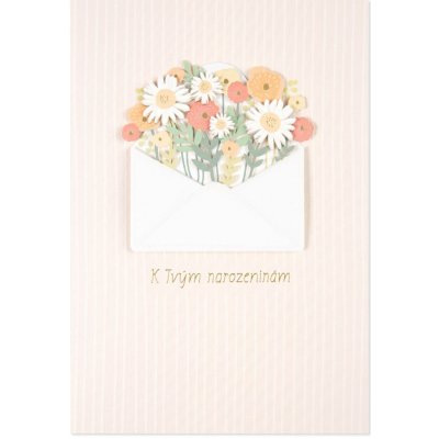 Albi Luxusní přání k narozeninám - Obálka s květy – Sleviste.cz