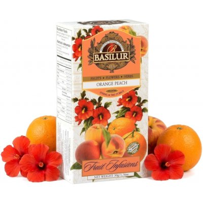 Basilur Fruit Orange Peach 25 x 2 g – Hledejceny.cz