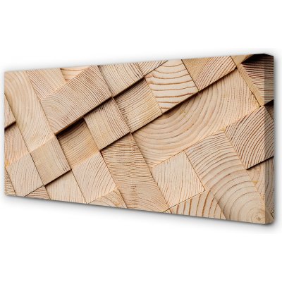 Obrazy na plátně složení zrna dřeva 100x50 cm – Zboží Mobilmania