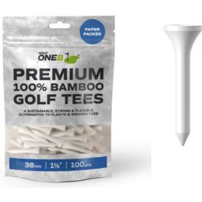 GOLF ONE8 Premium 100% Bamboo Golf Tees 38mm (1a1/2") - bílá 100ks – Zboží Dáma