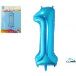 Balónek foliový č. 1 MODRÝ 43cm LUMA – Zboží Dáma Balónek foliový č. 1 MODRÝ 43cm LUMA – Zboží Dáma