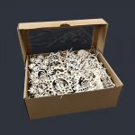 AMADEA Dřevěné ozdoby sada 50 ks dřevěných přírodních ozdob velikost 6 cm – Zboží Mobilmania