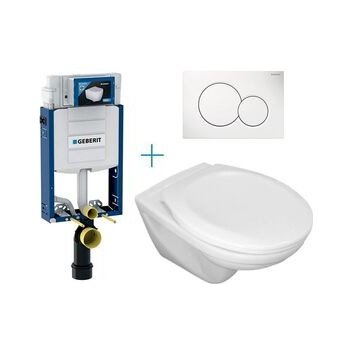 Geberit Kombifix tlačítko Sigma01 alpská bílá WC Jika Euroline + SEDÁTKO 110.302.00.5 CW1