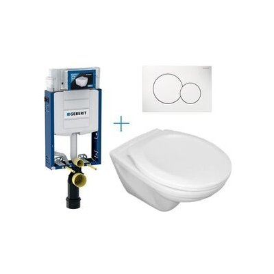 Geberit Kombifix tlačítko Sigma01 alpská bílá WC Jika Euroline + SEDÁTKO 110.302.00.5 CW1