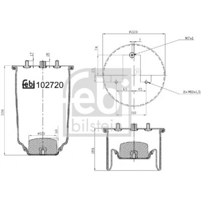 FEBI BILSTEIN Mech, pneumatické odpružení 102720 | Zboží Auto