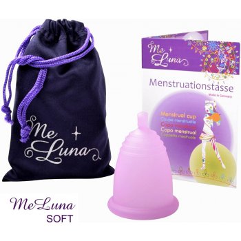Me Luna menstruační kalíšek XL s kuličkou růžová