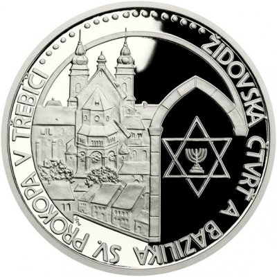 Česká mincovna platinová mince UNESCO Třebíč židovská čtvrť a bazilika sv. Prokopa proof 1 oz – Zboží Mobilmania