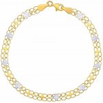 Silvego Zlatý náramek Lianna ze žlutého a bílého zlata 5 mm FNN1132BGYW – Zboží Mobilmania