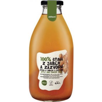 Zdravo Organic Šťáva zázvor - jablko 100% 0,75 l