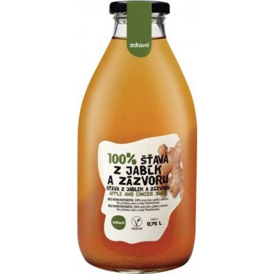 Zdravo Organic Šťáva zázvor - jablko 100% 0,75 l