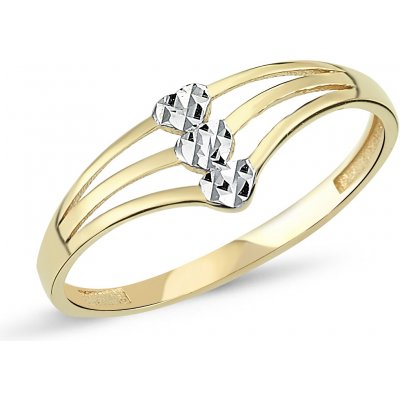Lillian Vassago Exkluzivní prsten s gravírem z kombinovaného zlata LLV46 GR020 – Zboží Mobilmania
