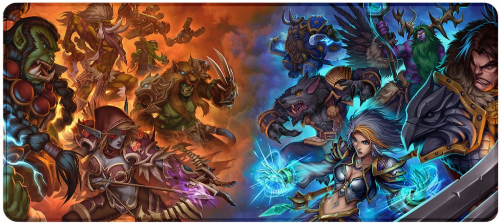 World of Warcraft Herní podložka pod myš Horde vs. Alliance - XL |  Srovnanicen.cz