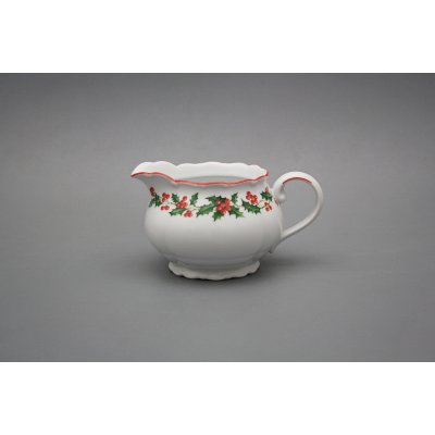 Bohemia Porcelán 1987 Mlékovka nízká 0,35l Verona Vánoční Cesmína CL – Sleviste.cz