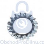 Podložka vějířová, DIN 6797A, forma A s vnějším ozubením, pozinkovaná 6,4, balení 500 ks – Hledejceny.cz
