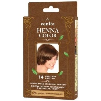 Venita Henna Color přírodní prášek pro barvení vlasů 14 kaštanově hnědá 25 g