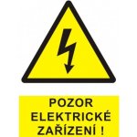 A Perfekt Samolepka pozor elektrické zařízení blesk v trojúhelníku (žlutá) 90x120mm – Hledejceny.cz
