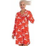 Župan nebo košilka těhotenská i kojící celopropínací 1C3462 červená – Zboží Dáma