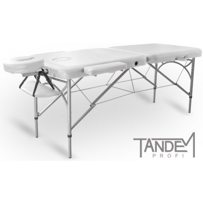 Tandem Skládací masážní lehátko Profi A2D bílá 195 x 70 cm 14,8 kg – Zboží Dáma