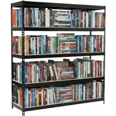 Mamutex Heavy Regál 2160 x 1600 x 600 mm 5 polic černý – Sleviste.cz