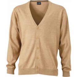 James & Nicholson Cardigan JN 661 s výstřihem do V COT-02066102401 camel