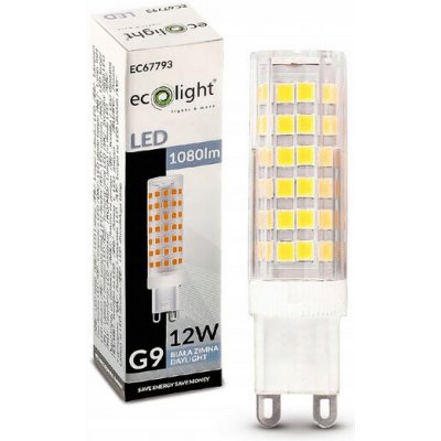 ECOLIGHT LED žárovka G9 - 12W - 1080lm - 6500k - studená bílá EC20756 – Hledejceny.cz
