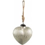 Clayre & Eef Vánoční cetka Stříbrná 9*4*10 cm - 9*4*10 cm – Hledejceny.cz
