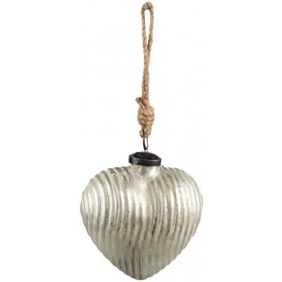 Clayre & Eef Vánoční cetka Stříbrná 9*4*10 cm - 9*4*10 cm – Hledejceny.cz