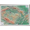 Česká republika - plastická mapa 103 x 73 cm v dřevěném rámu