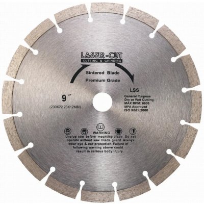 Lasercut Diamantový kotouč 230 x 22.2 x 12 mm L00110 – Hledejceny.cz