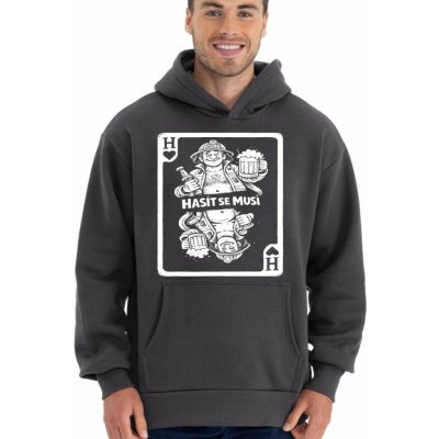 Hasit se musí, bílý tisk Mikina OVERSIZE unisex NOVINKA – Hledejceny.cz