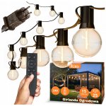 SmartLED LED Stmívatelný venkovní řetěz 25xE12/1W/24/230V 17,5 m IP65 černá + DO 4453 – Zboží Dáma