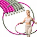 DrFit Hula Hoop skládací 8 dílů 100 cm šedo-růžové – Zboží Dáma