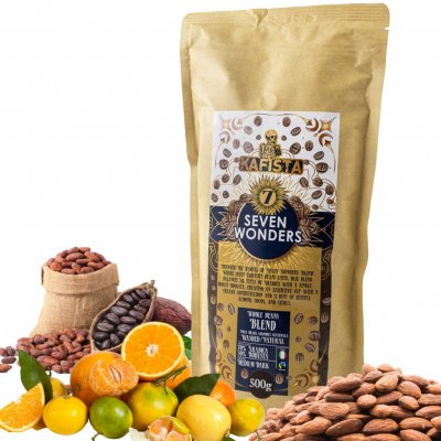 Kafista Káva Seven Wonders Espresso Směs 70% Arabica 30% Robusta Fairtrade 0,5 kg – Zboží Mobilmania