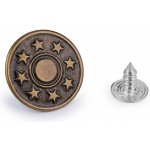 Riflový knoflík Jeans velikost 26" Varianta: 8 staromosaz, Balení: 20 ks – Zboží Mobilmania