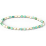 7 Angelic Eyes náramek se zlatými kuličkami s přírodními kameny ZLNA1534F – Zboží Mobilmania