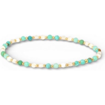 7 Angelic Eyes náramek se zlatými kuličkami s přírodními kameny ZLNA1534F – Zboží Mobilmania