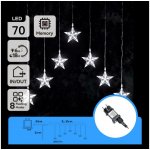 Aigostar B.V. - LED Venkovní řetěz 70xLED/230V 1,2x1m IP44 studená bílá hvězd B10303ABGD – Hledejceny.cz