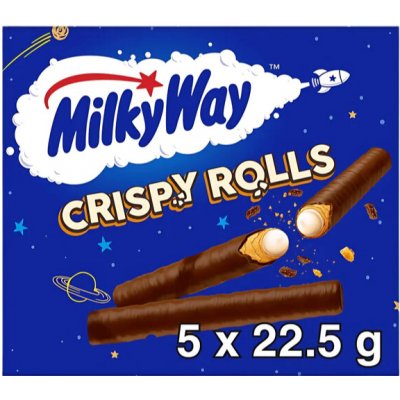 Milky Way Crispy Rolls tyčinky s mléčnou náplní a polevou z mléčné čokolády 5 x 22,5 g – Zboží Dáma