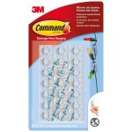 3M 17026CLR Command čiré dekorační háčky 20 háčků, 24 lepicích pásek, maximální zatížení 225 g, lze upevnit svisle i vodorovně – Sleviste.cz