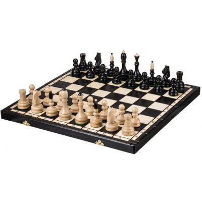 ČistéDřevo Velké dřevěné šachy 48x48 cm – Zboží Dáma