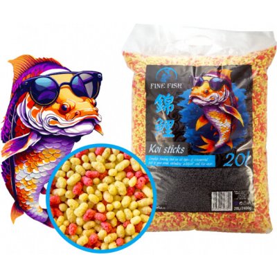 Fine Fish Koi Sticks Duo Mix 20 l, 2400 g – Sleviste.cz