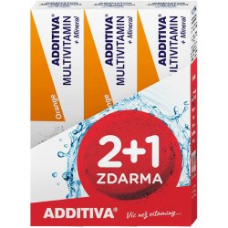 Additiva sada Multivitamin 2+1 mineral pomeranč šumivé tablety 3 x 20 ks