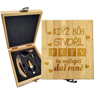 Sablio Dárková sada na víno Když Bůh stvořil tety: 147×168×49 mm – Hledejceny.cz