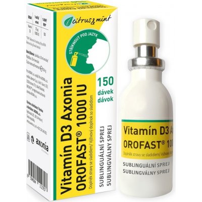 Axonia Orofast Vitamin D3 1000IU sublin.sprej 30 ml – Hledejceny.cz